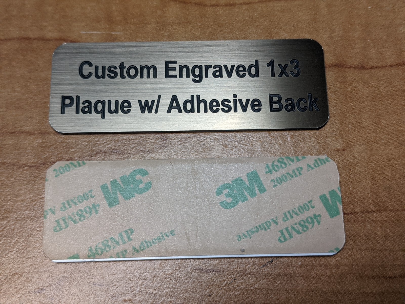 Custom Engraved 1×3 Gold Silver Copper or Bronze Plaque / Plate Sign Wall Door