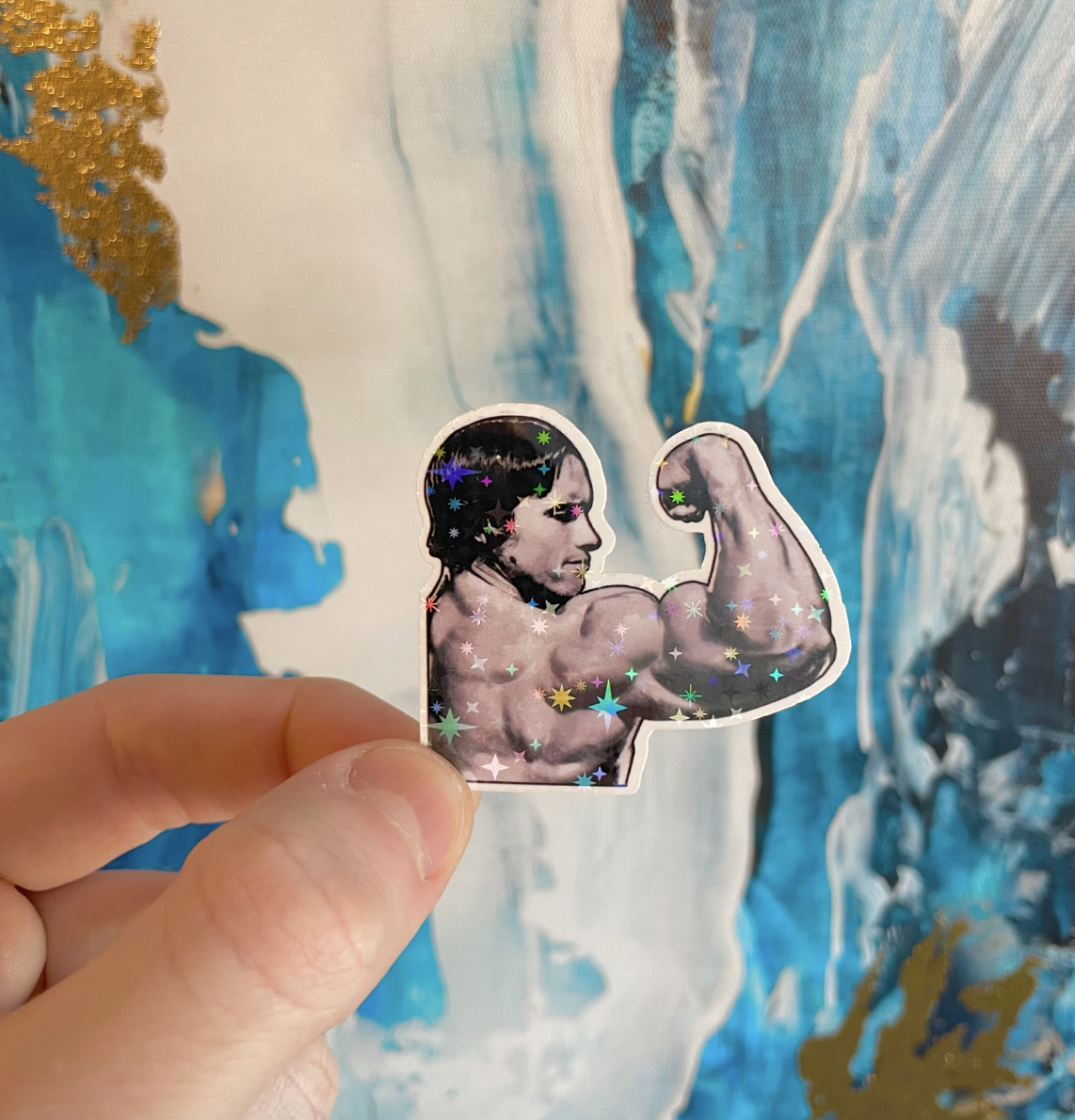 Arnold Schwarzenegger Sticker I Gloss or Holographic Laminate l Waterproof Decal