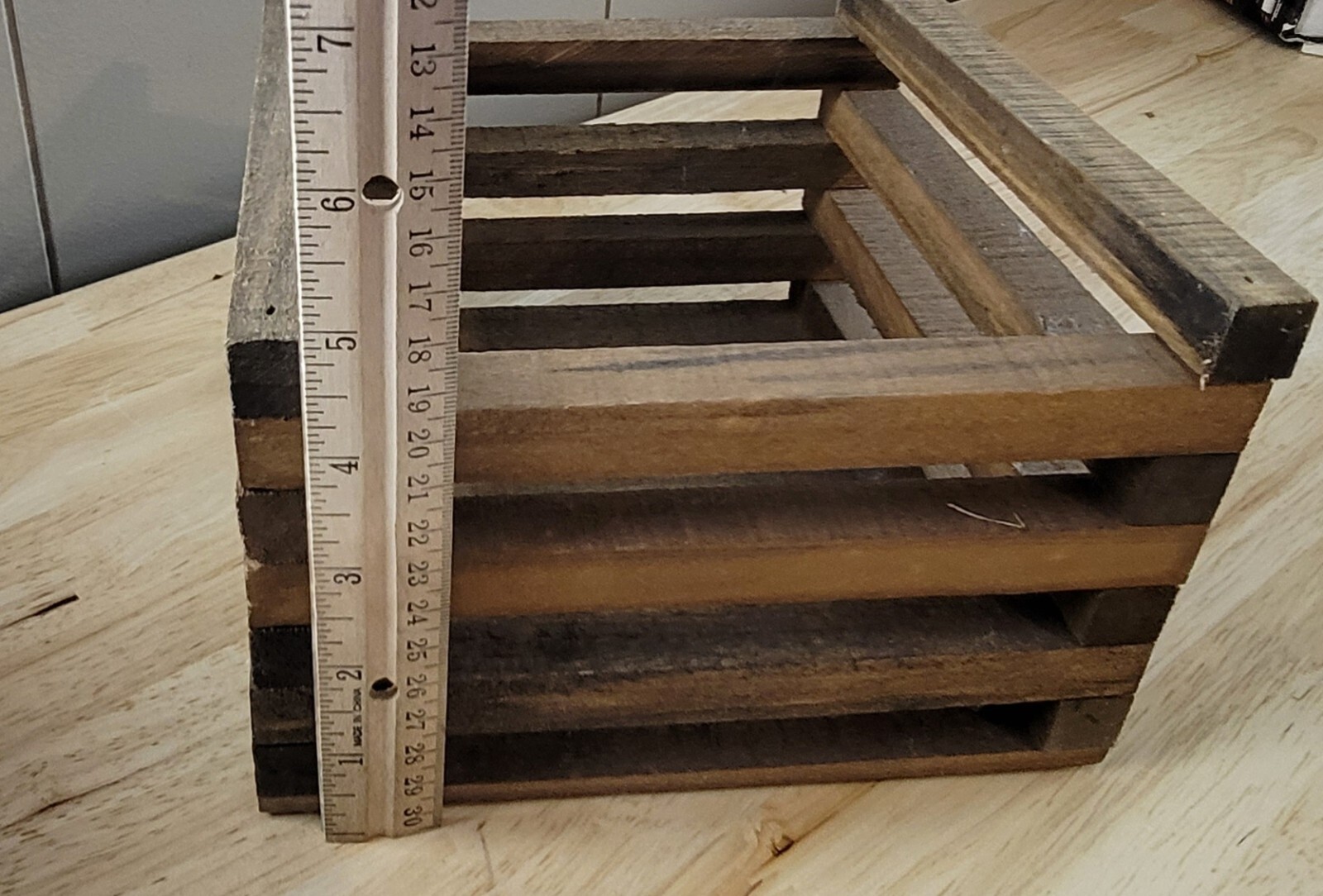 7.5&Prime;x5&Prime; WOOD SQUARE CRATE BOX 2 Piece With Lid Craft-Decor-Gifts