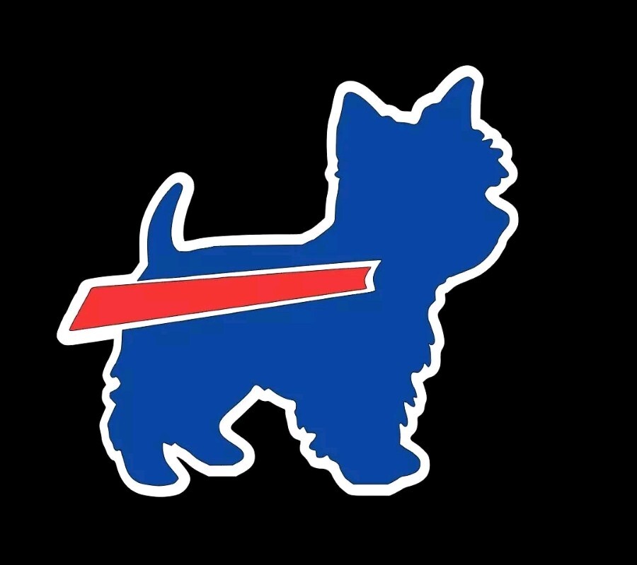 Yorkie Teacup Terrier Custom Vinyl Sticker Canine Mafia, Bills Josh Allen 4×3.5!