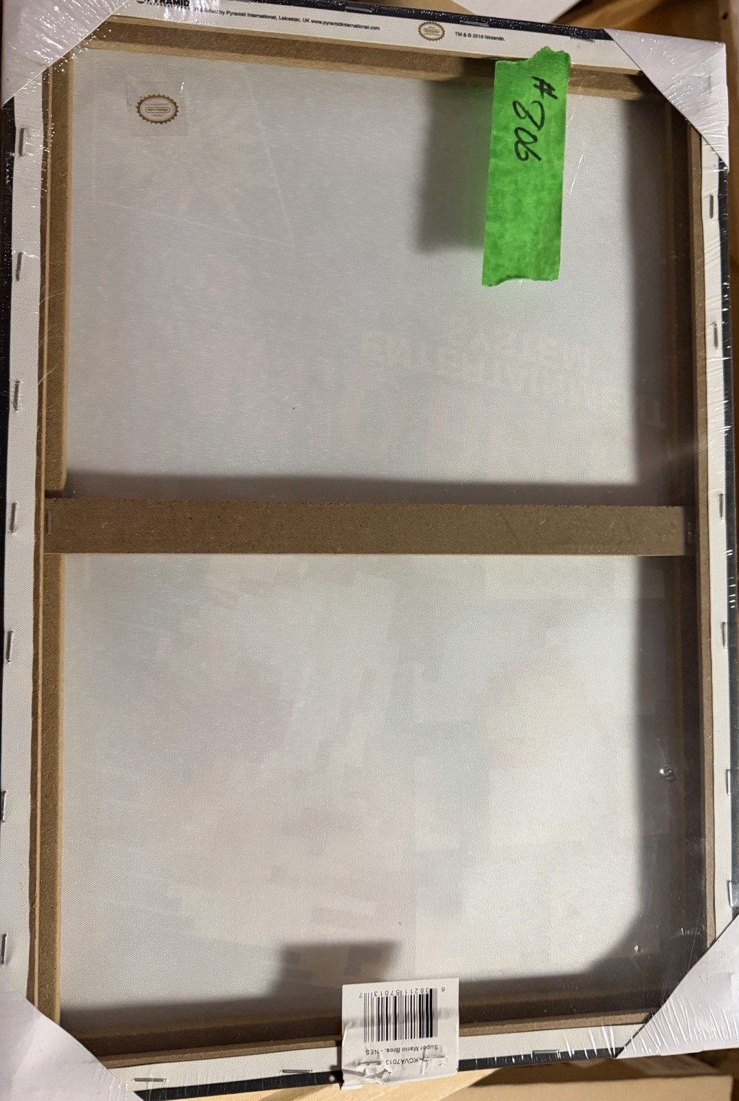Nintendo Super Mario Bros. Block Fire Picture Frame 16x12in canvas