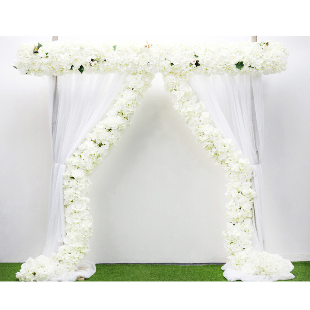 White Artificial Flowers for Home Party Wedding,Artificial Silk Flowers Row,HOT!