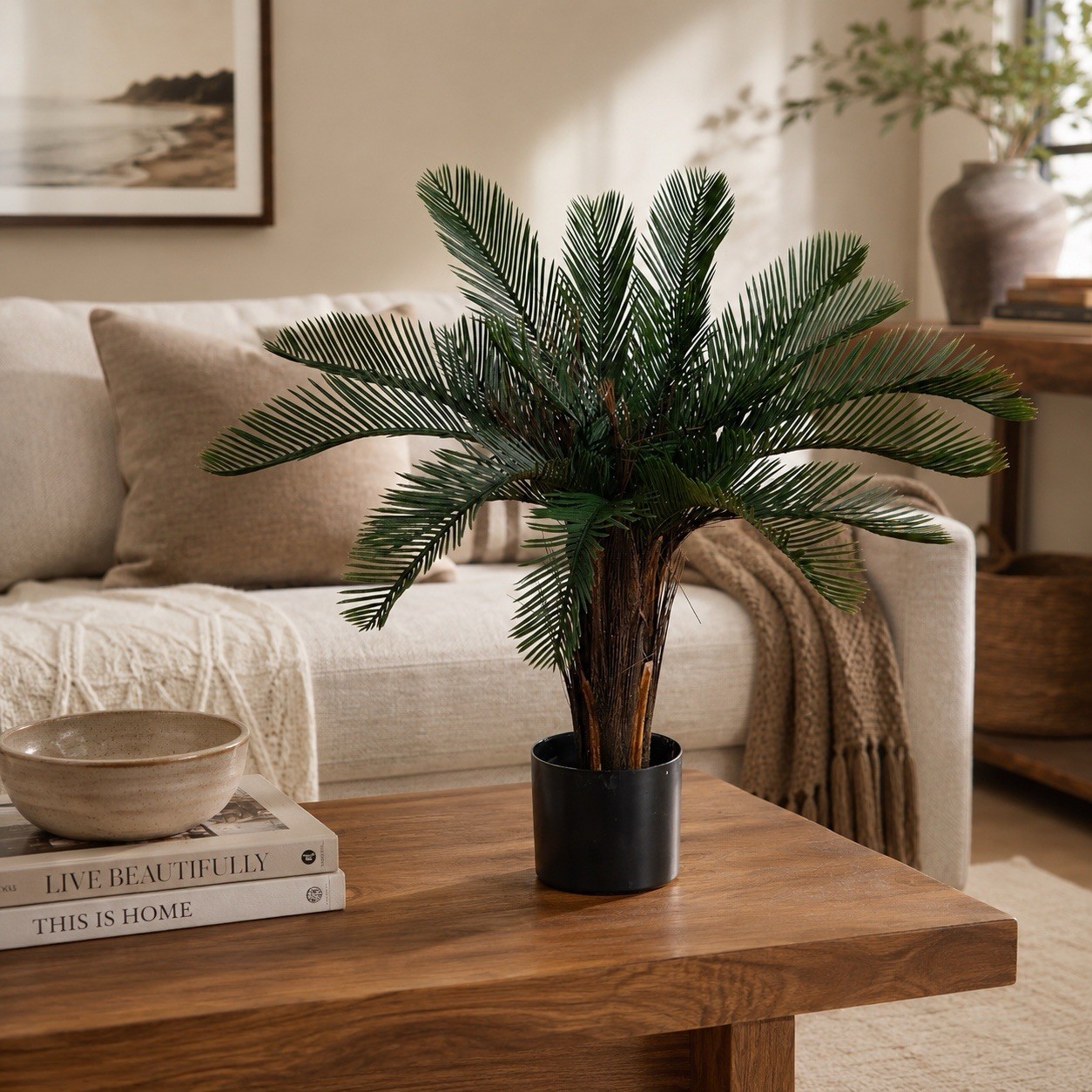 2’ Cycas Artificial Palm Tree UV (Indoor/Outdoor) Home Decor. Retail $106