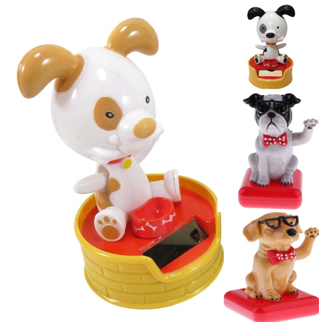 Bobble Head solar toy, panda, holidays, geisha, flowers, dogs, owl, great gifts!