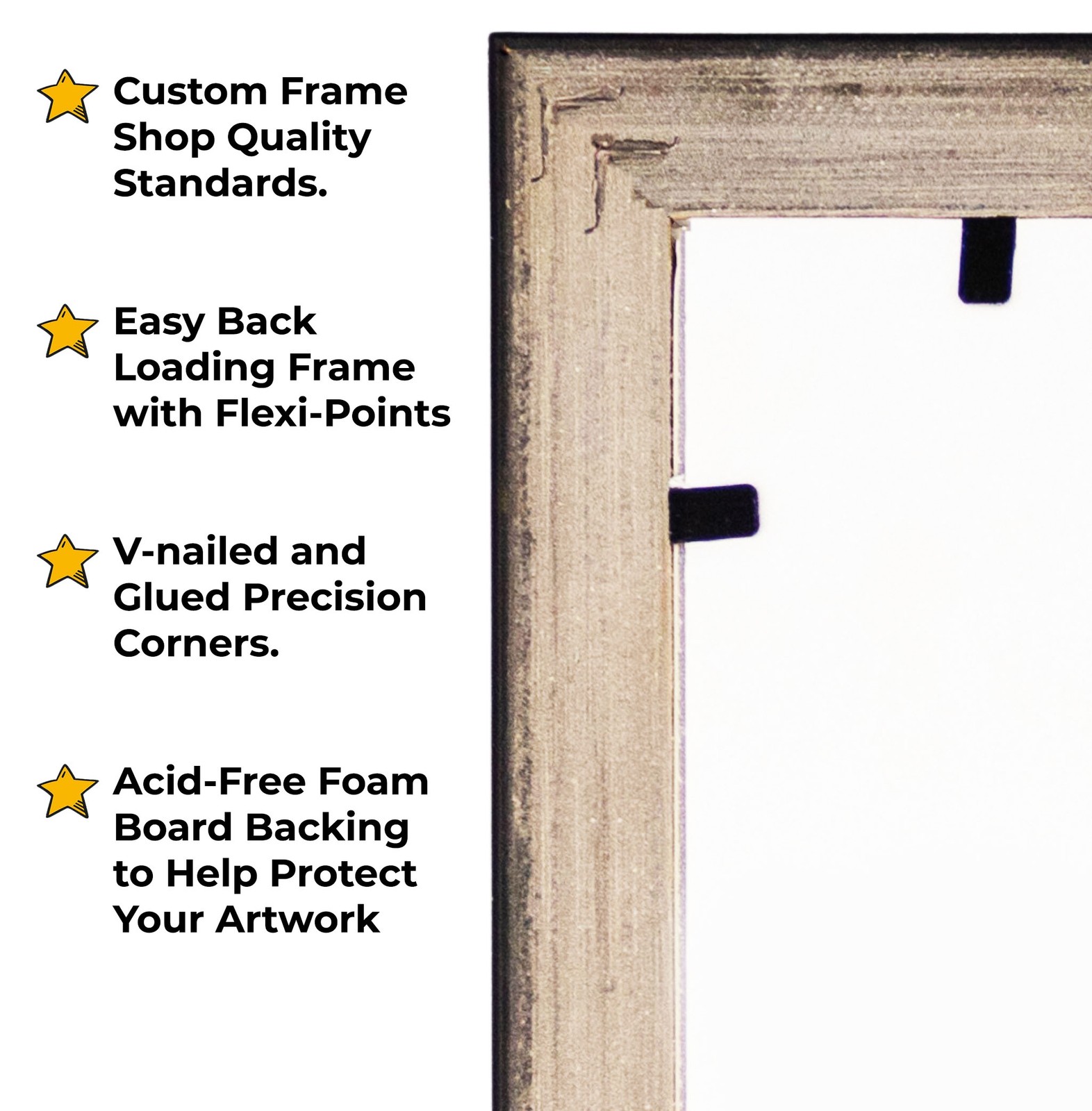 16×16 Shadowbox Gallery Wood Frames – Black DEEP Shadow Box Frame with a Display