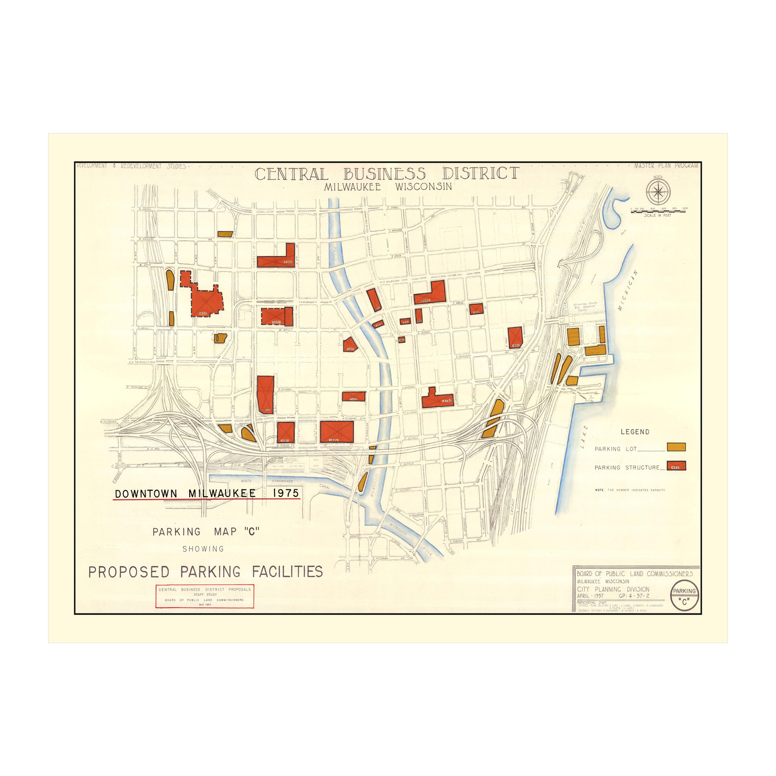 Old Map of Milwaukee, WI 1957 – Vintage Milwaukee Wisconsin