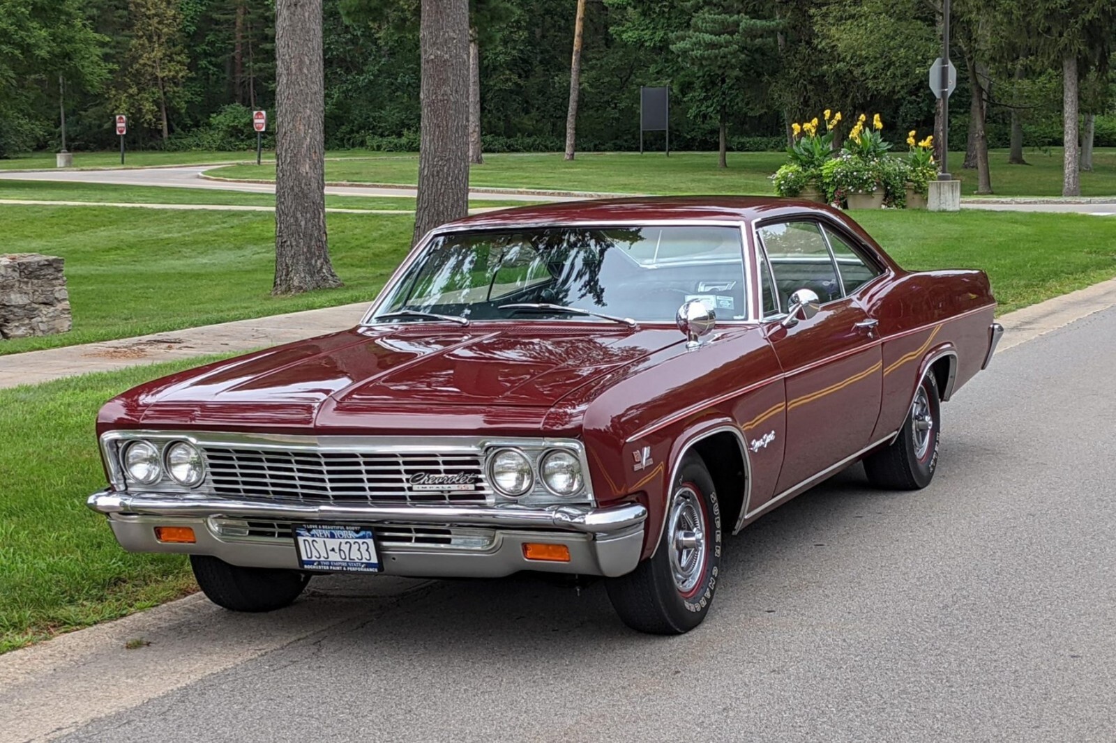 1966 Chevrolet Impala maroon qtr | 24×36 inch POSTER | classic