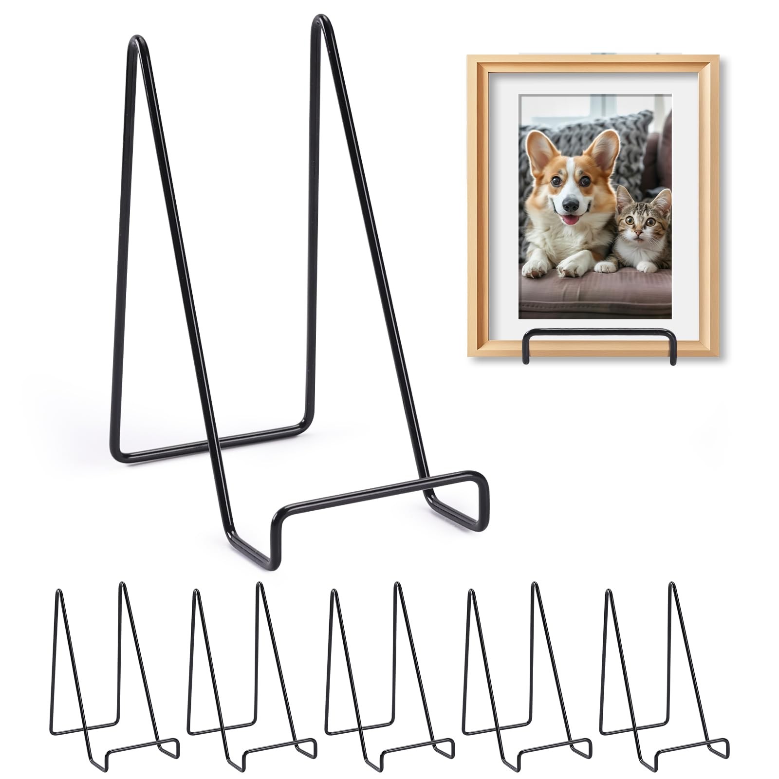Tongyuyan 6 Pack 6 Inch Plate Stands for Display,Book Display Stand,Metal Pla…