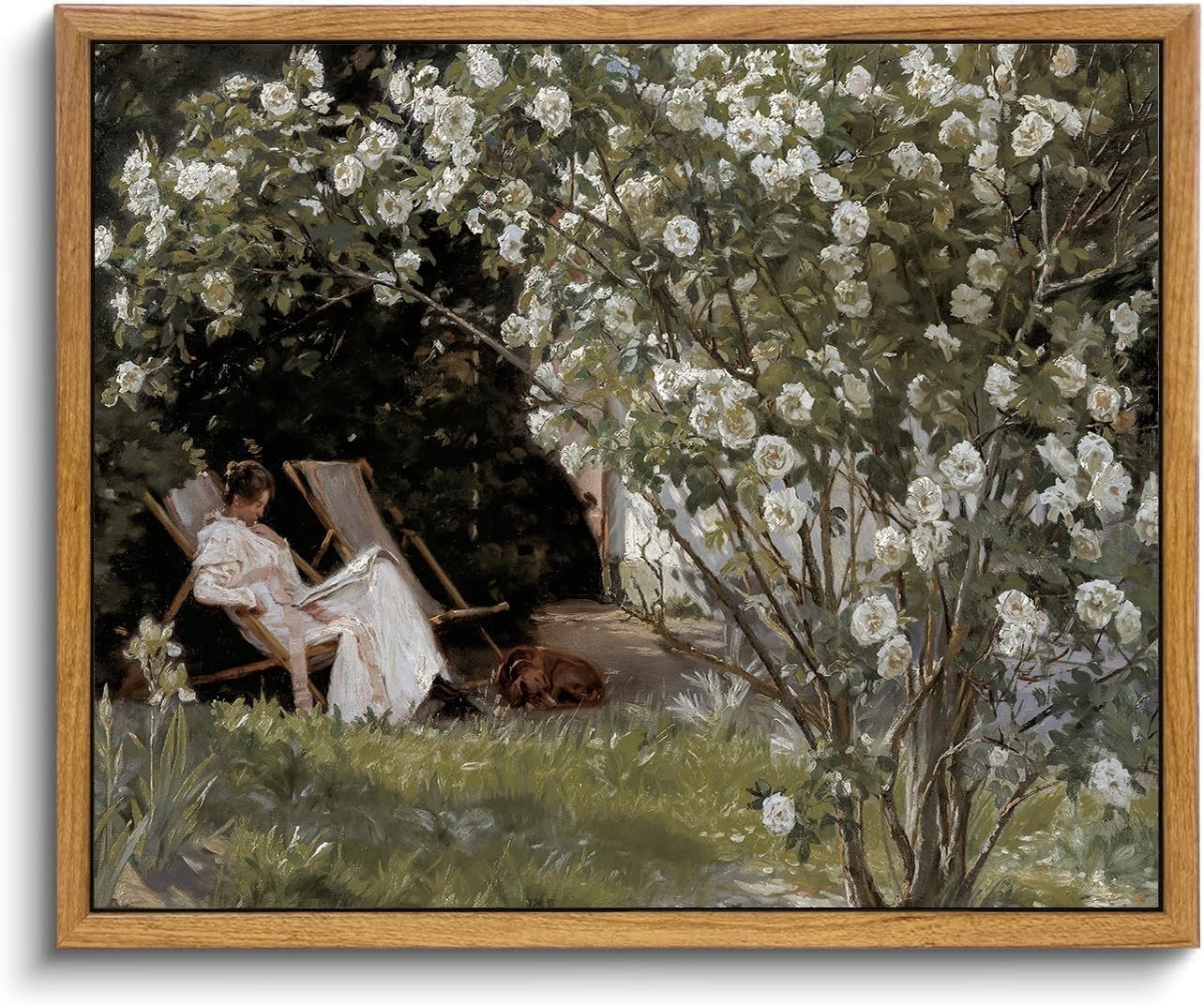 Charming 8×10 Framed Flower Art – Vintage Canvas for Elegant Interiors