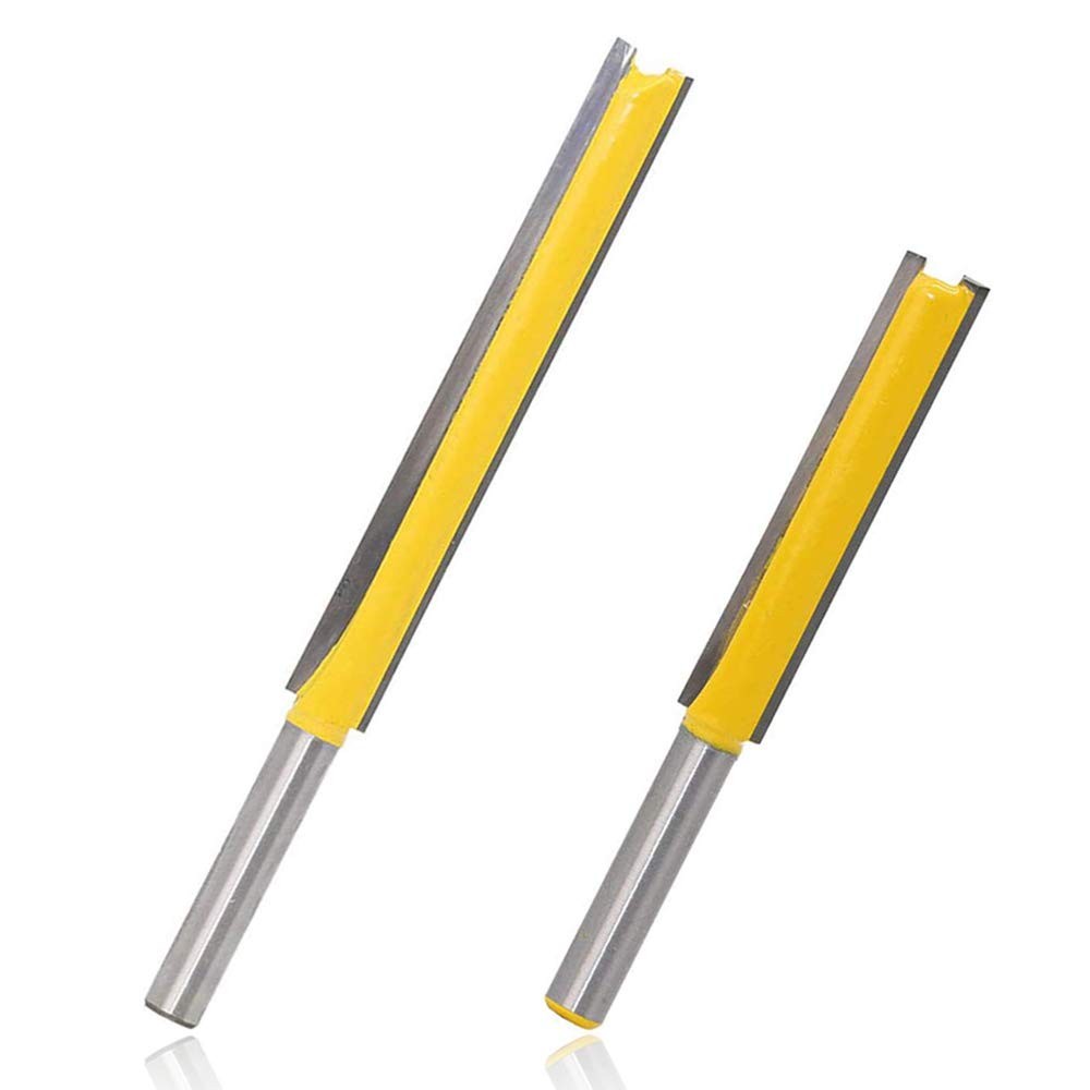 Router Bit Set Extra Long 1/4 Shank Double Flute 2 3 Inch