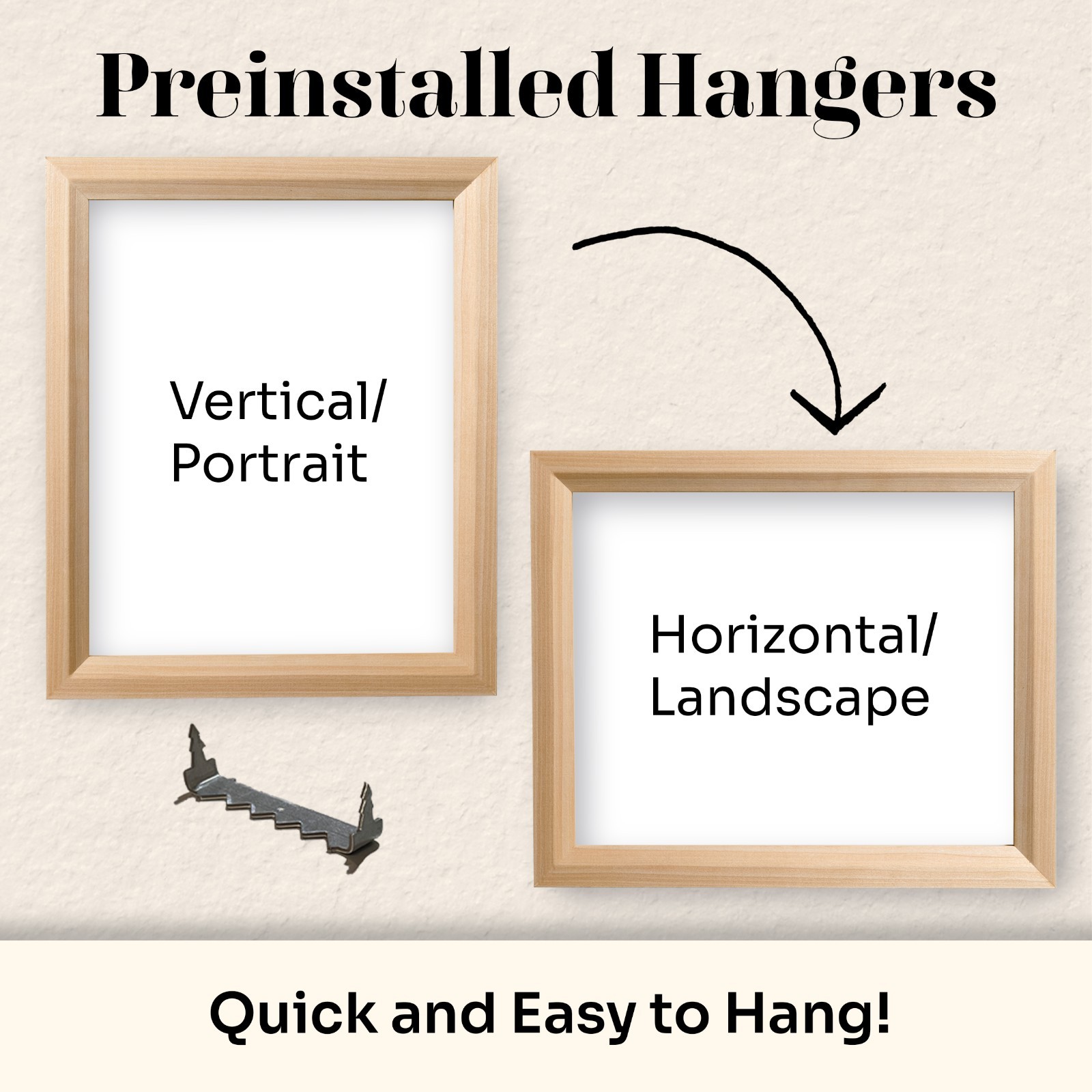 US Art Frames 0.75&Prime; Traditional Black Solid Poplar Wood Picture & Poster Frames