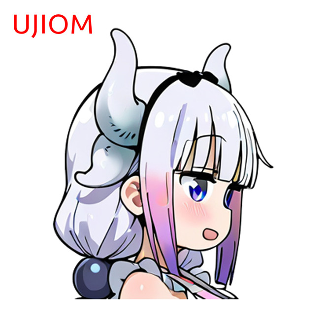 EARLFAMILY 5.1&Prime; kanna kamui Futa Car Sticker Car Windows Waifu RV Helmet Decals