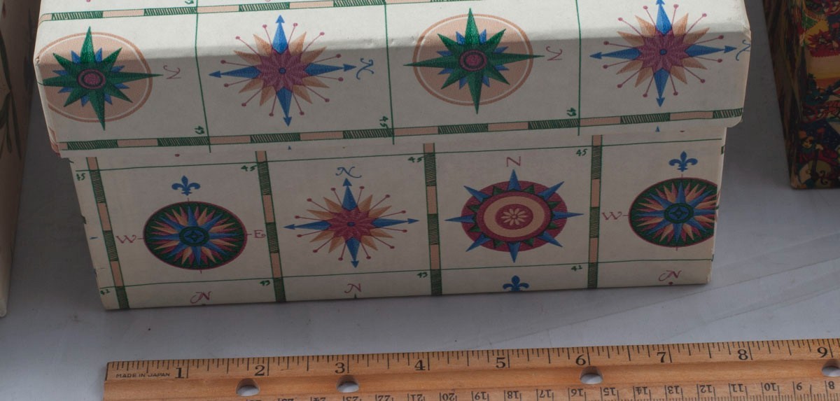Decorative Picture Storage Box Lot of 3