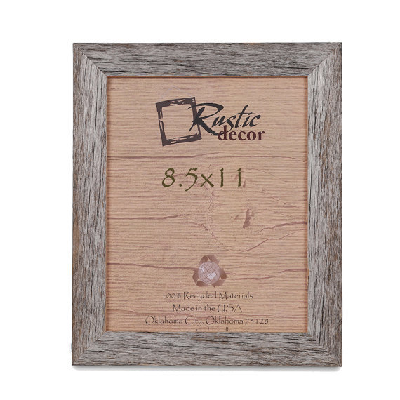 8.5×11 – 1.5&Prime; Wide Standard Reclaimed Rustic Barnwood Photo Frame