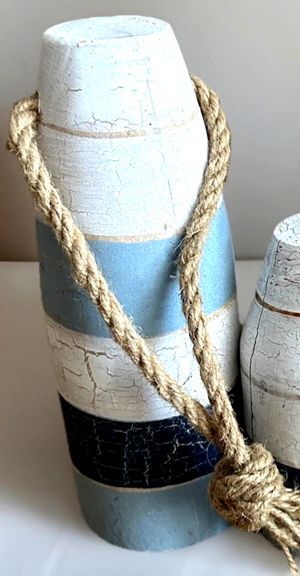 1 VTG- Nautical Boating Wooden Lobster Trap Buoy Float 7.9&Prime; Decor Wall Hanging