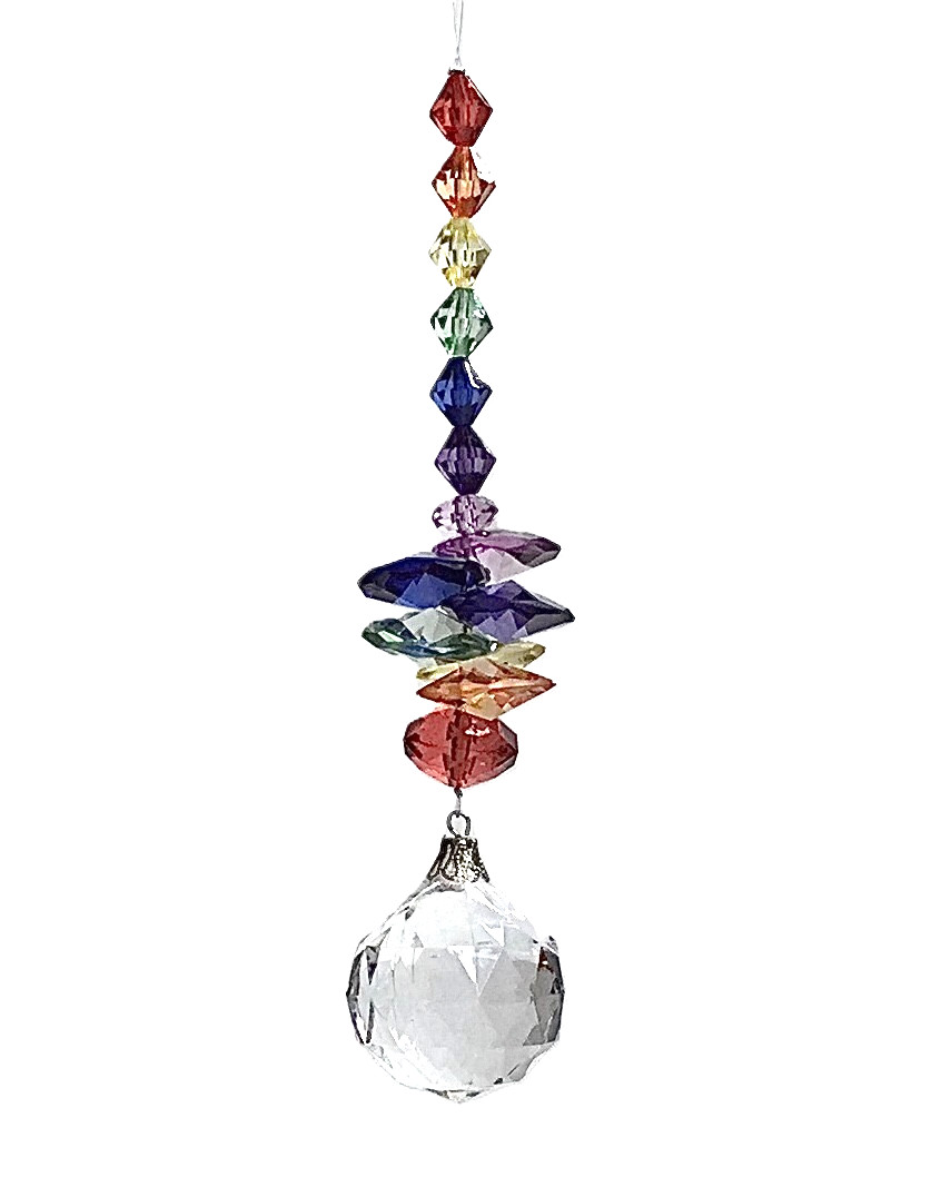 Ganz Crystal Expressions Acrylic Rainbow Faceted Suncatcher / Ornament – 6&Prime;