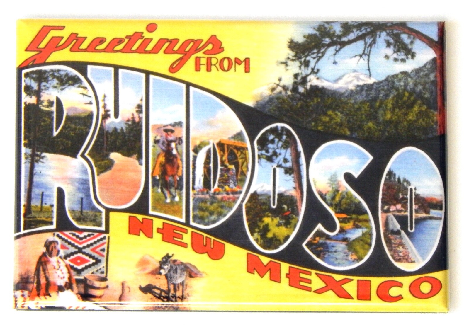 Greetings from Ruidoso New Mexico FRIDGE MAGNET « style A » travel souvenir