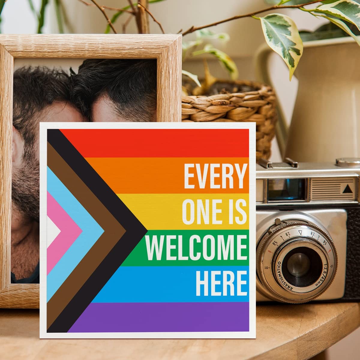 LGBTQ Gifts for Gay Men Women, Lesbian Gifts, LGBT Rainbow Pride Month Wood B…