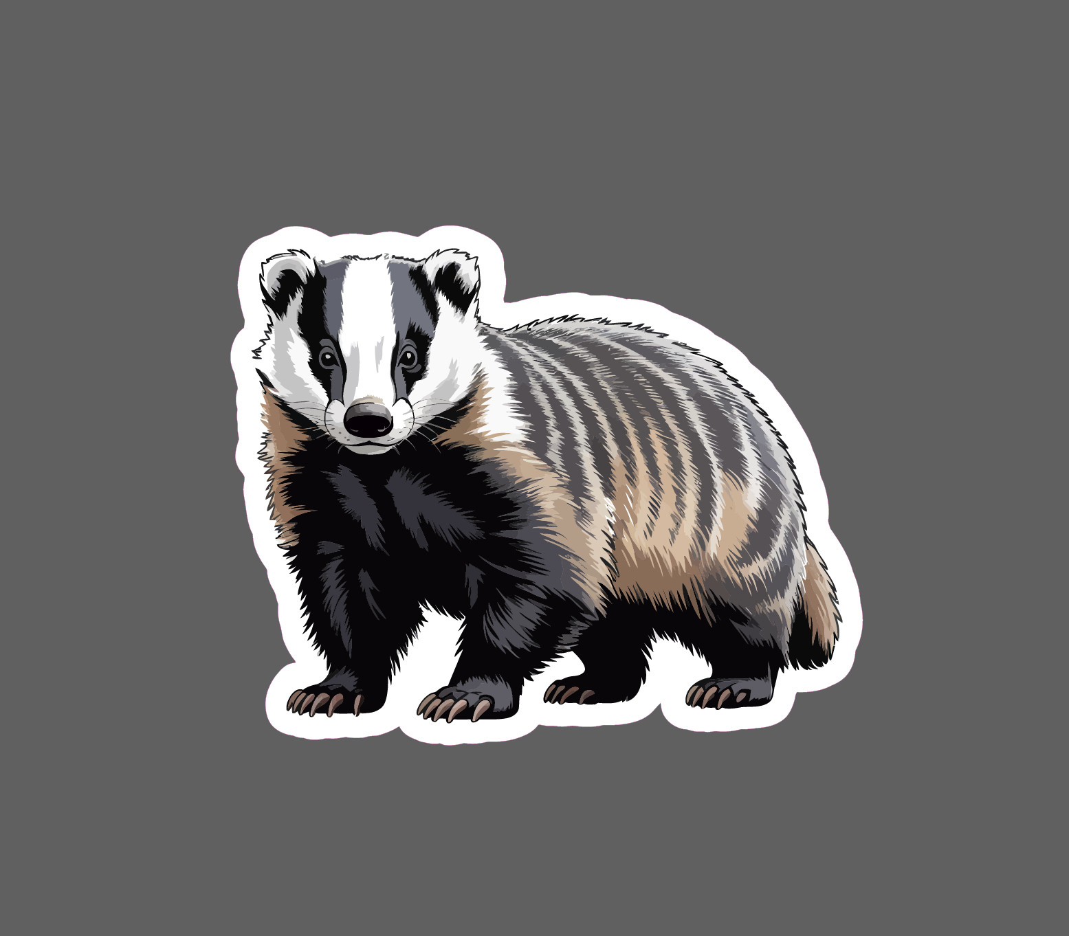 American Badger Sticker Animal Wildlife Sports Gift Waterproof NEW
