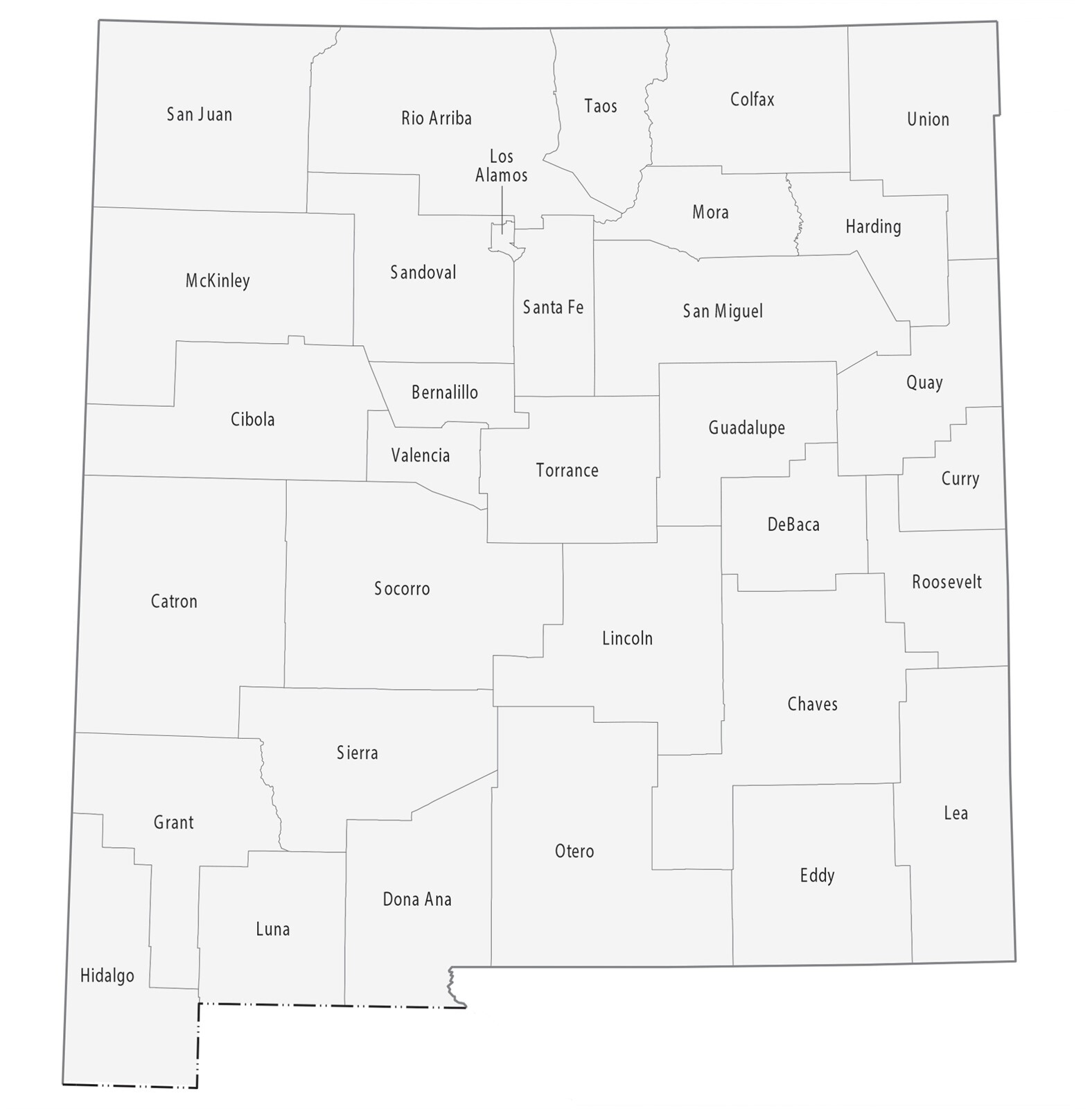 New Mexico County Map GLOSSY POSTER PICTURE PHOTO PRINT BANNER 12033