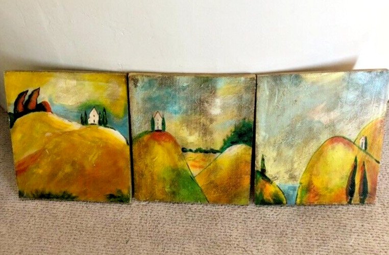 2003 Southern Living Original Painting on Board Tuscan SIGNED Janet Weed Beaver