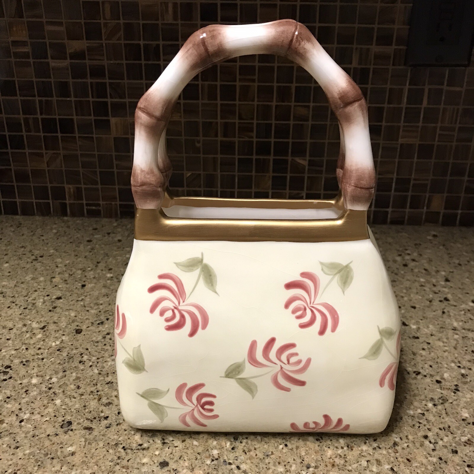 Burton & Burton Ceramic Purse Vase/ Decor