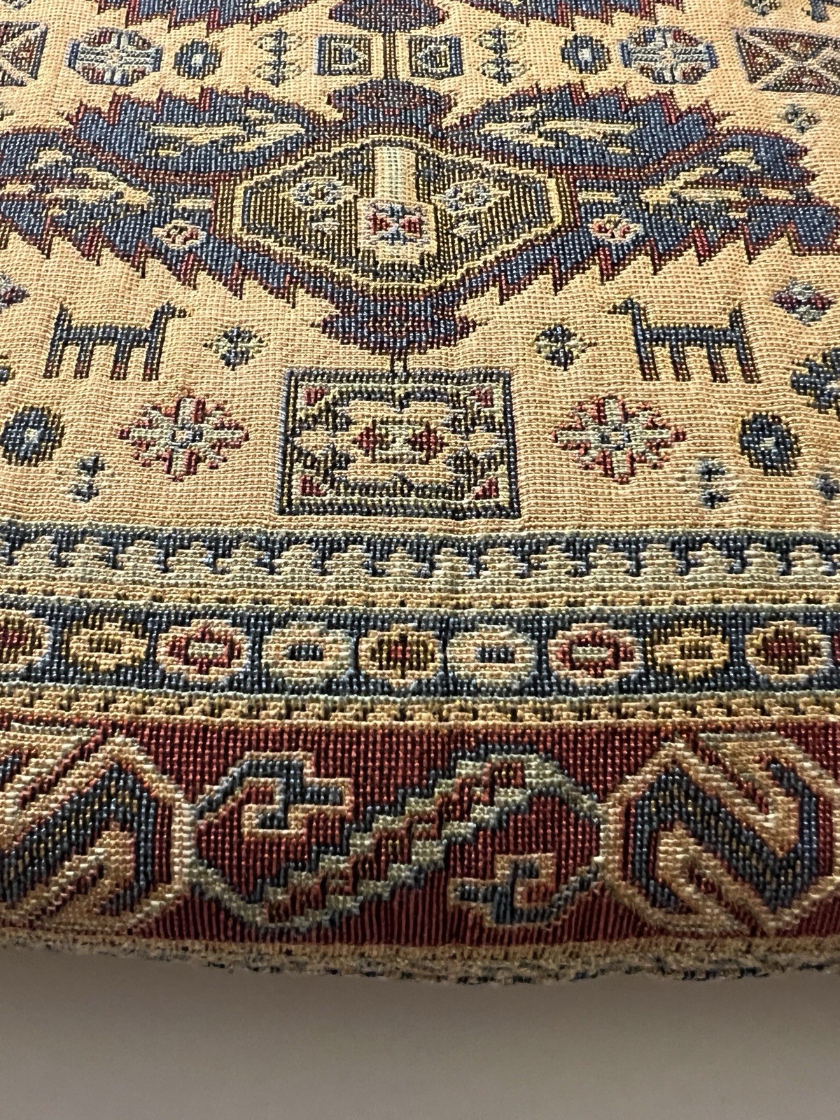 Buckingham Tapestry Sumak Baluch Accent Throw Pillow Ethnic Boho 12×11 England