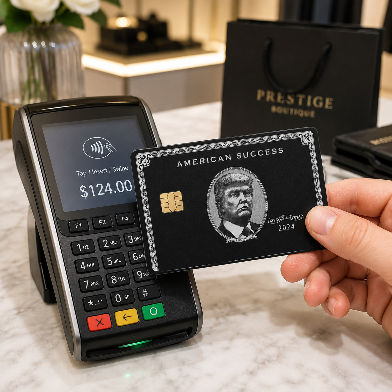 Trump American Success Black Debit Card Credit Card Skin Vinyl Sticker