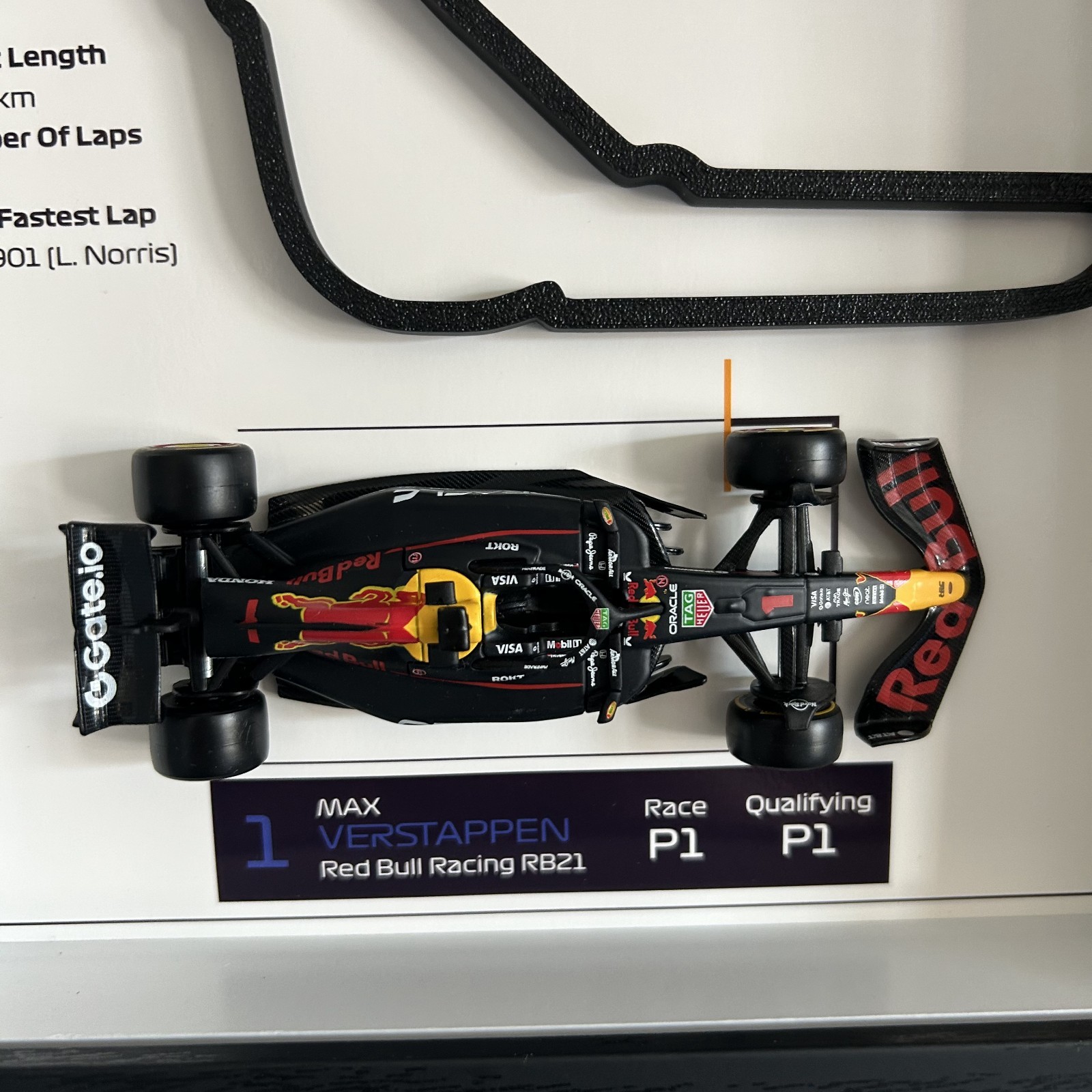 Formula 1 3D Framed Wall Art – Max Verstappen Monza 2025 Winner Display