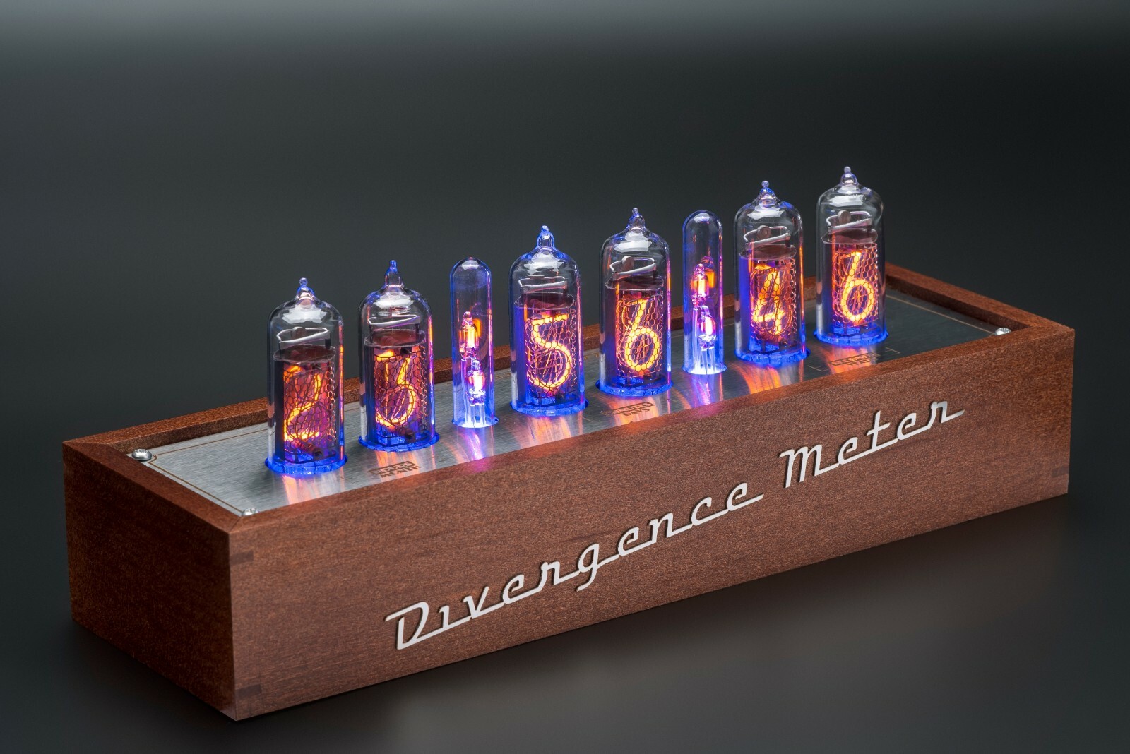 IN-14 Nixie Tube Clock in Wooden Case 12/24H Slot Machine FREE SHIPPING 3-5 Days