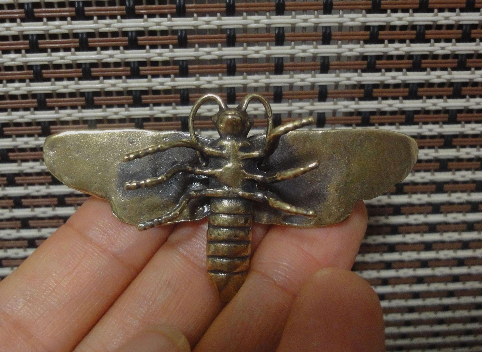 Vintage Style Solid Brass Dragonfly Sculpture Statue for Garden Home Decor