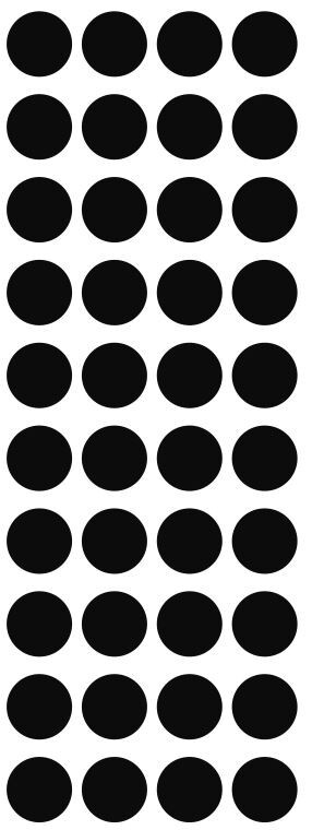 3/4&Prime; Black Round Label Dots Stickers Color Coding Inventory 3/4 Inch Dot