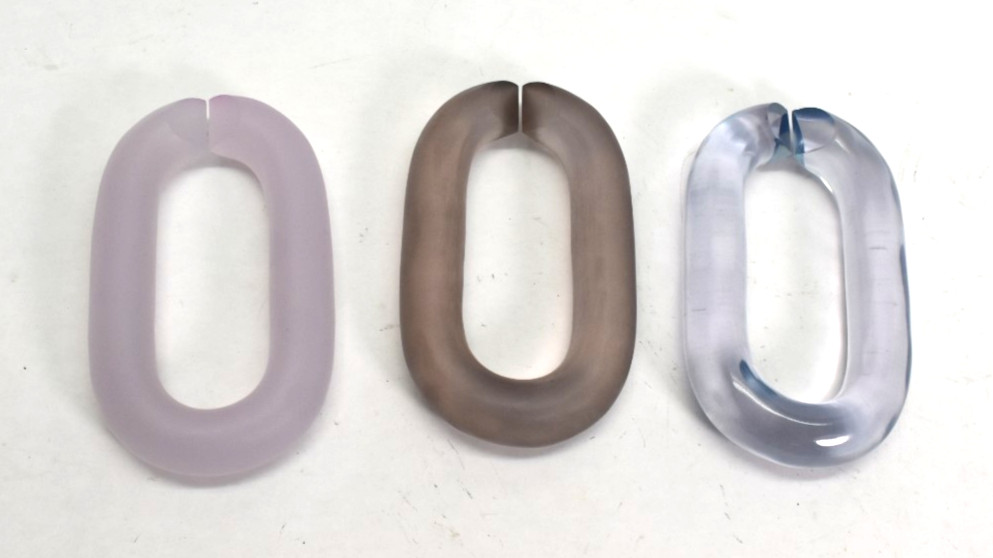 3 Piece Acrylic Linking Chain Table Top Home Office Decor 15&Prime; Long 3 Colors