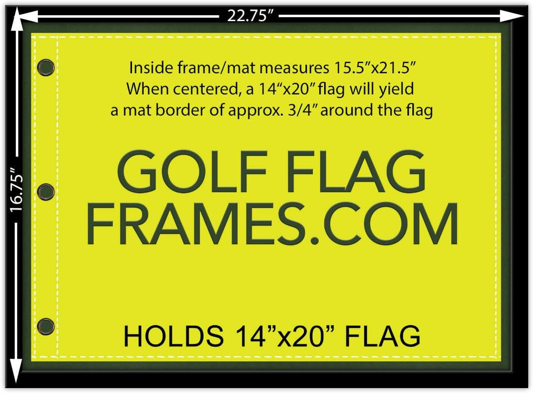 Compact Black Golf Flag Frame with Fairway Green Mats – Holds 14×20 Flags