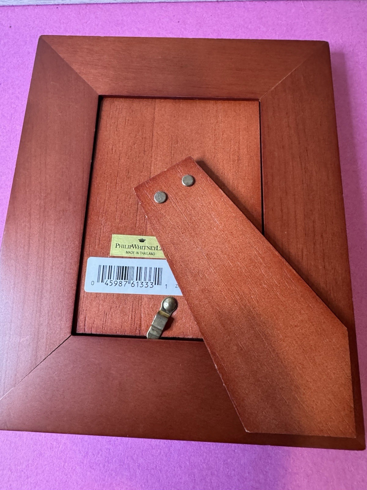 Vintage Philip Whitney Fashion Wood Picture Frame For 3.5”x 5” Photo