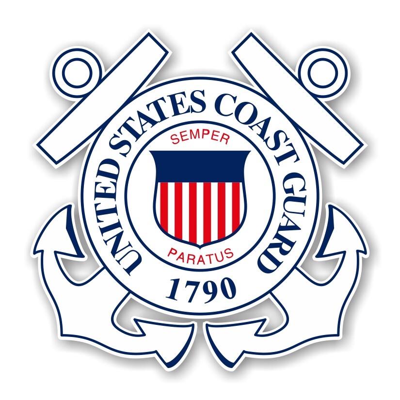 United States Coast Guard Decal / Sticker Die cut