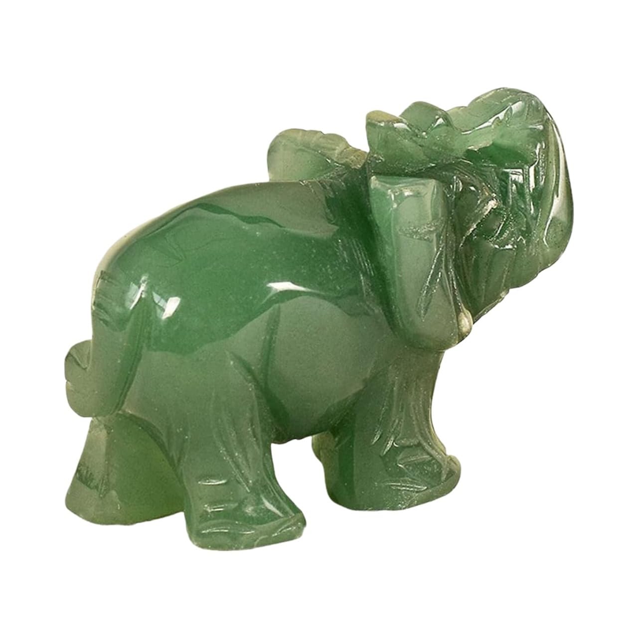 Green Elephant Ornament Elephant Statue Jade Stone Handcraft Natural Jade S