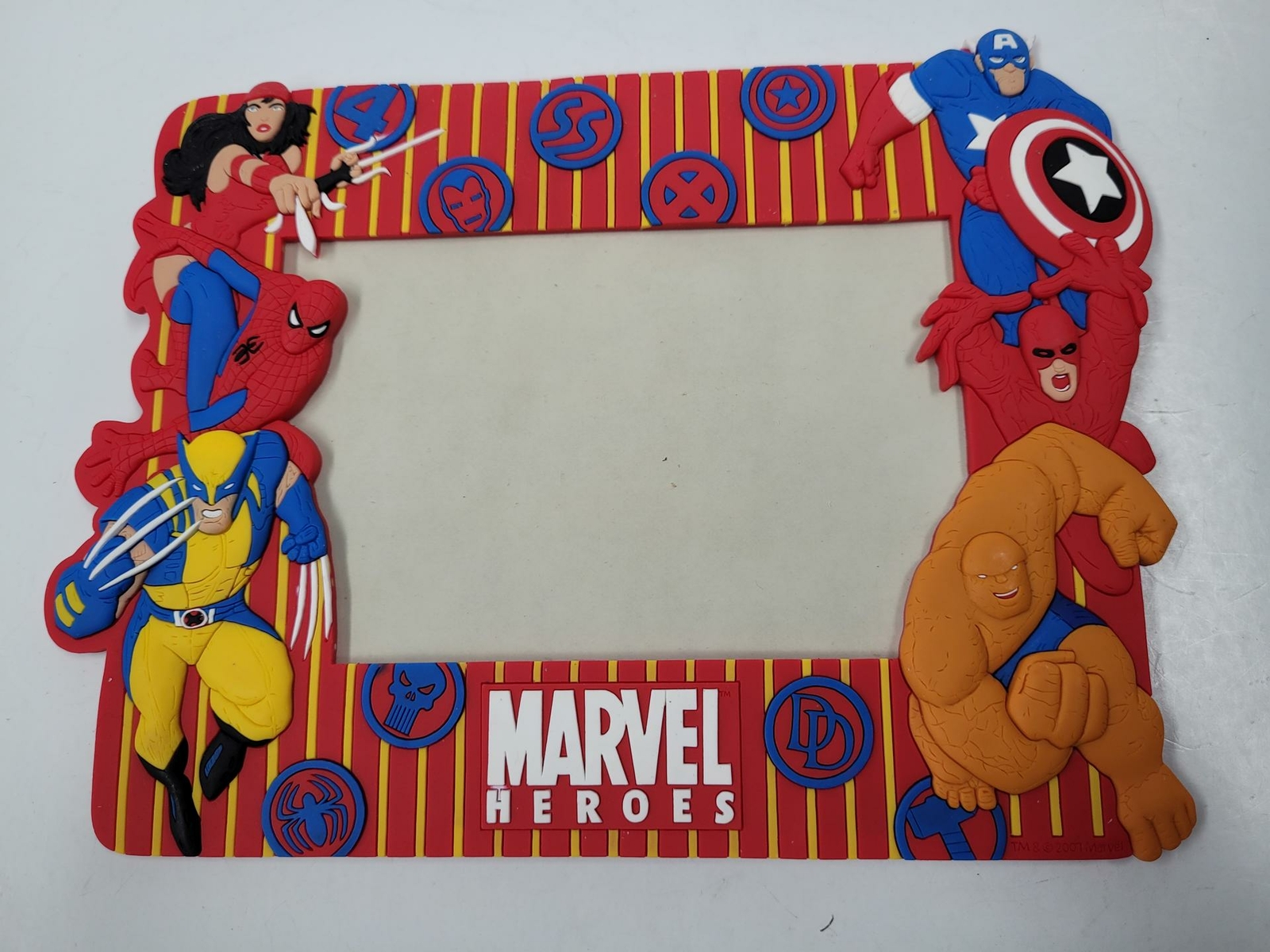 Marvel Heroes Spider-Man Venom Rubber Picture Frame 4&Prime; X 6&Prime; Picture Size NEW