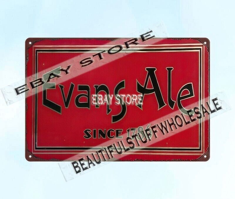 Evans ale beer gift for beer enthusiasts metal tin sign new style office design