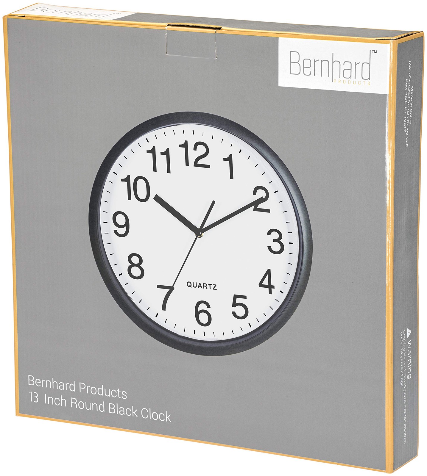 Large 13-Inch Silent Wall Clock, Non-Ticking Quartz, Easy Read for Home/Office