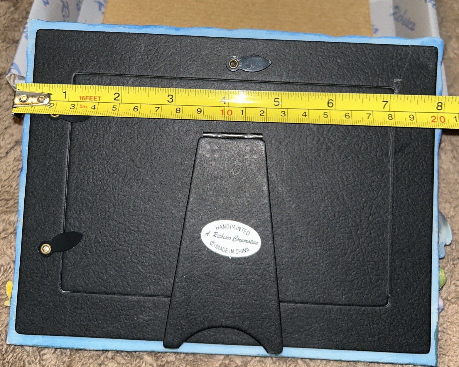 Dolphin Picture Frame 3D A Richardson Corp. 4×6” Hand Panted NIB