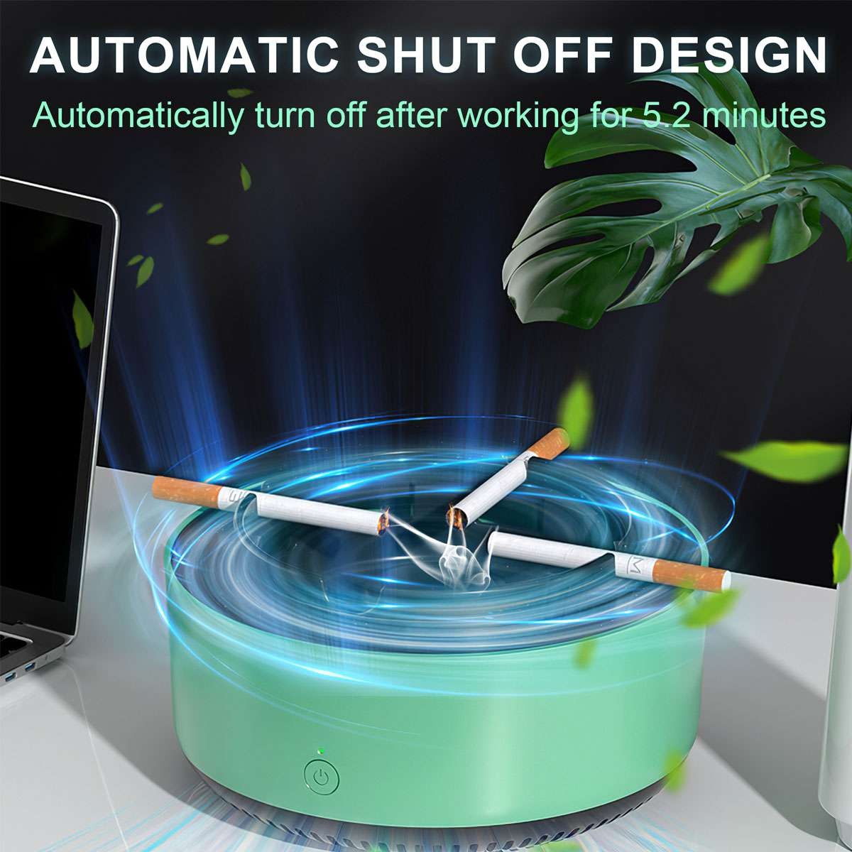 Smokeless Ashtray With Air Purifier Electronic Ashtray Negative Ions Household