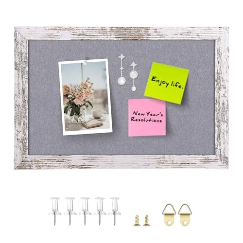 Felt Bulletin Board, Small Decorative Hanging 11.8&Prime; X 8.6&Prime; – 1Pack Gray