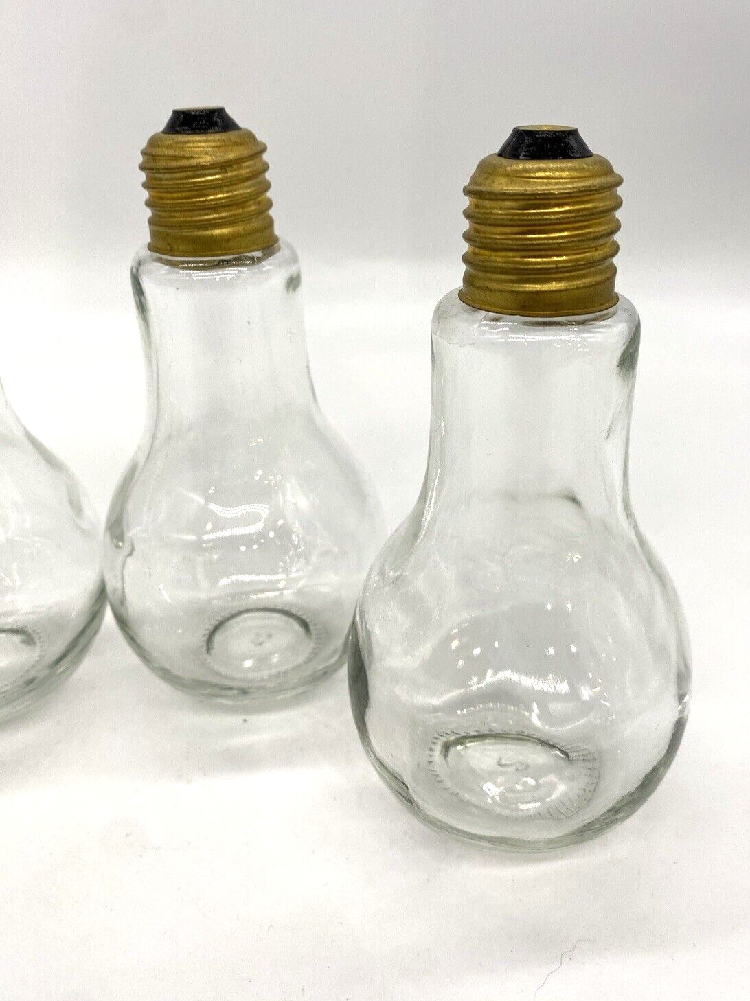 Clear Glass Light Bulb Shaped Bottle Set of 4, 5 1/2&Prime; H, Craft Jar