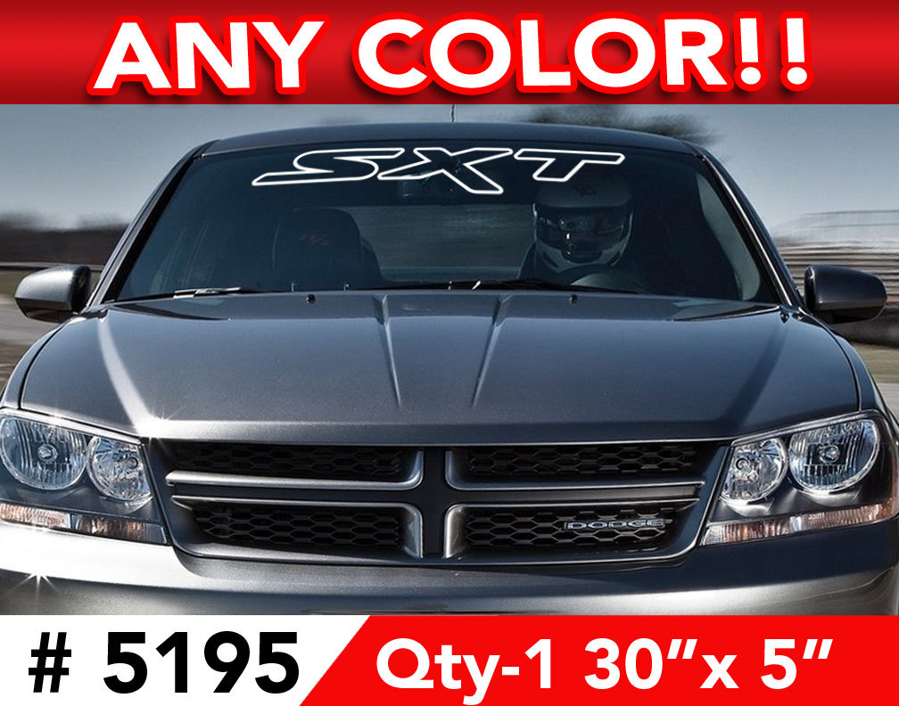 CHARGER AVENGER  » SXT  » OUTLINE WINDSHIELD DECAL STICKER 30&Prime;w x5&Prime;h Any 1 Color