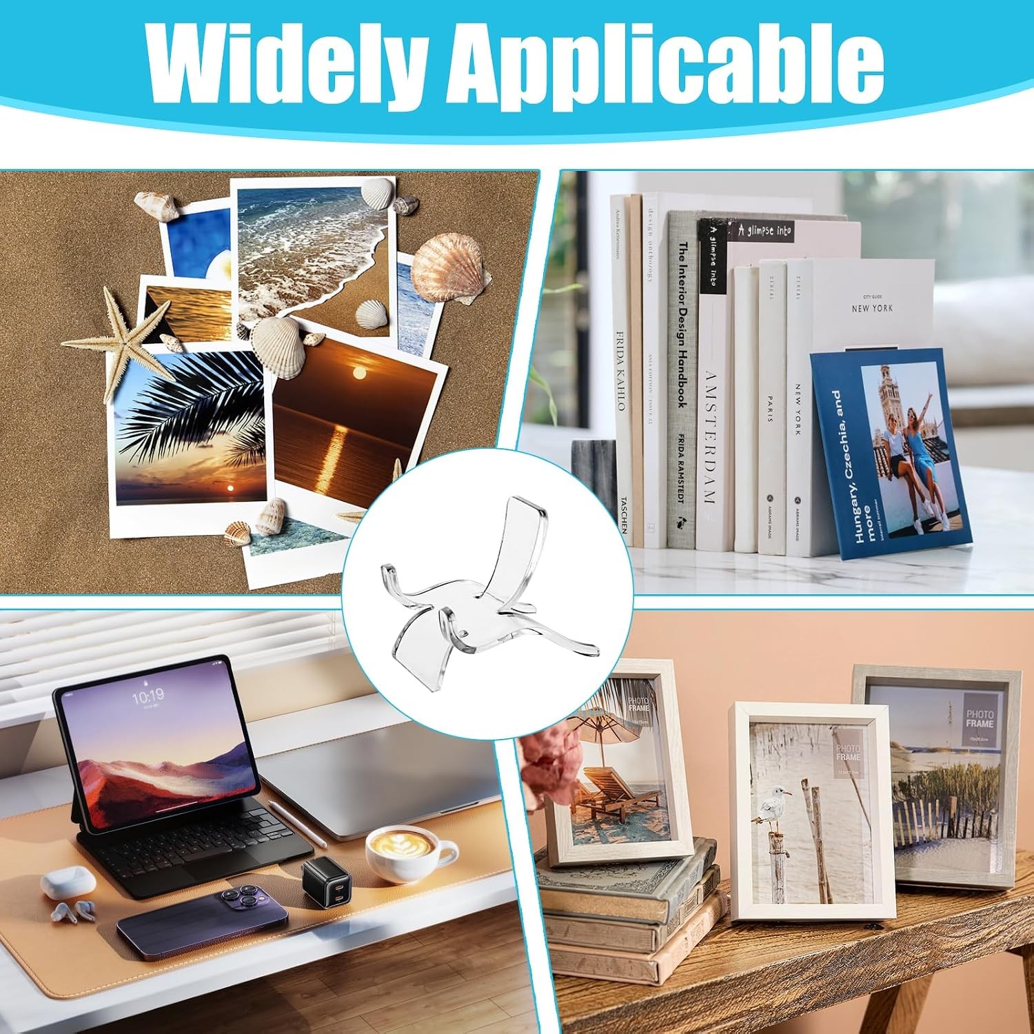 Clear Acrylic Display Stands 20Pcs Small Irregular Shape Rock Display Easels