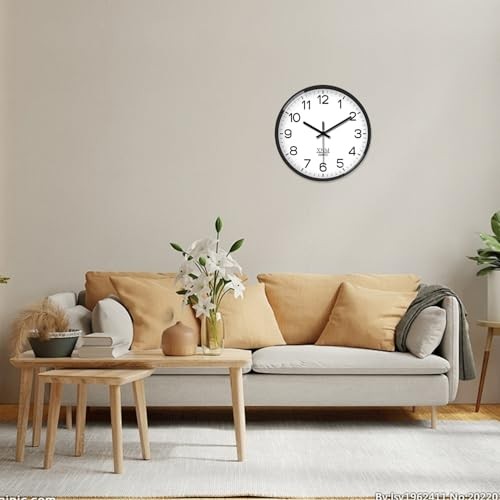 8 Inch Small Classic Wall Clock for Living Room Bedroom 8 Inch-1pcs White