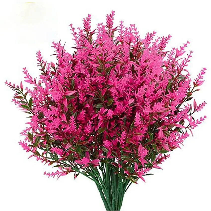 Artificial Lavender Flowers Plastic Fake Plants Home Wedding Garden Decor 36cm
