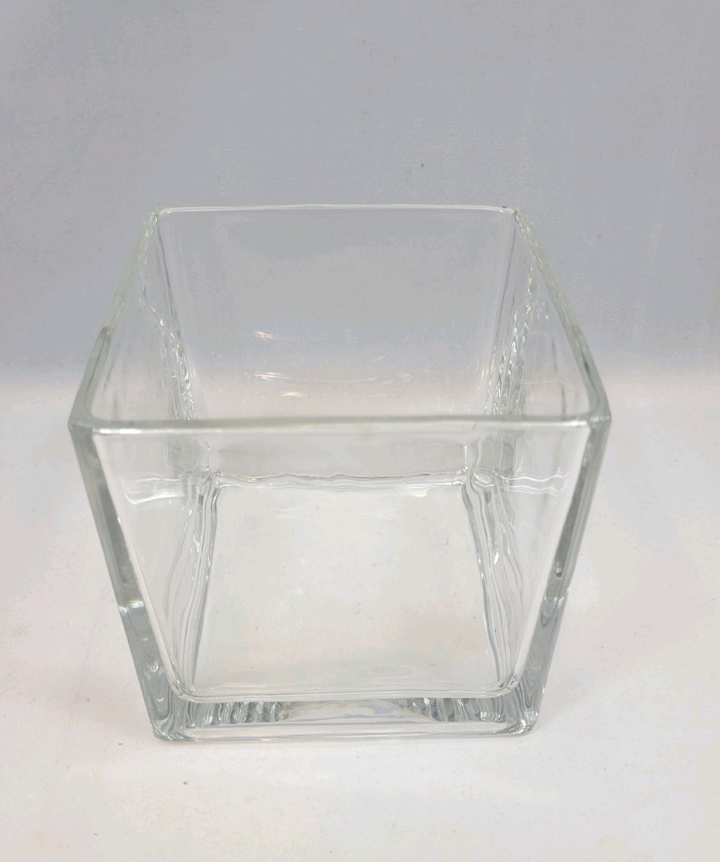 5&Prime; Heavy Clear Square Glass Vase Home Decor Multipurpose Home Decor
