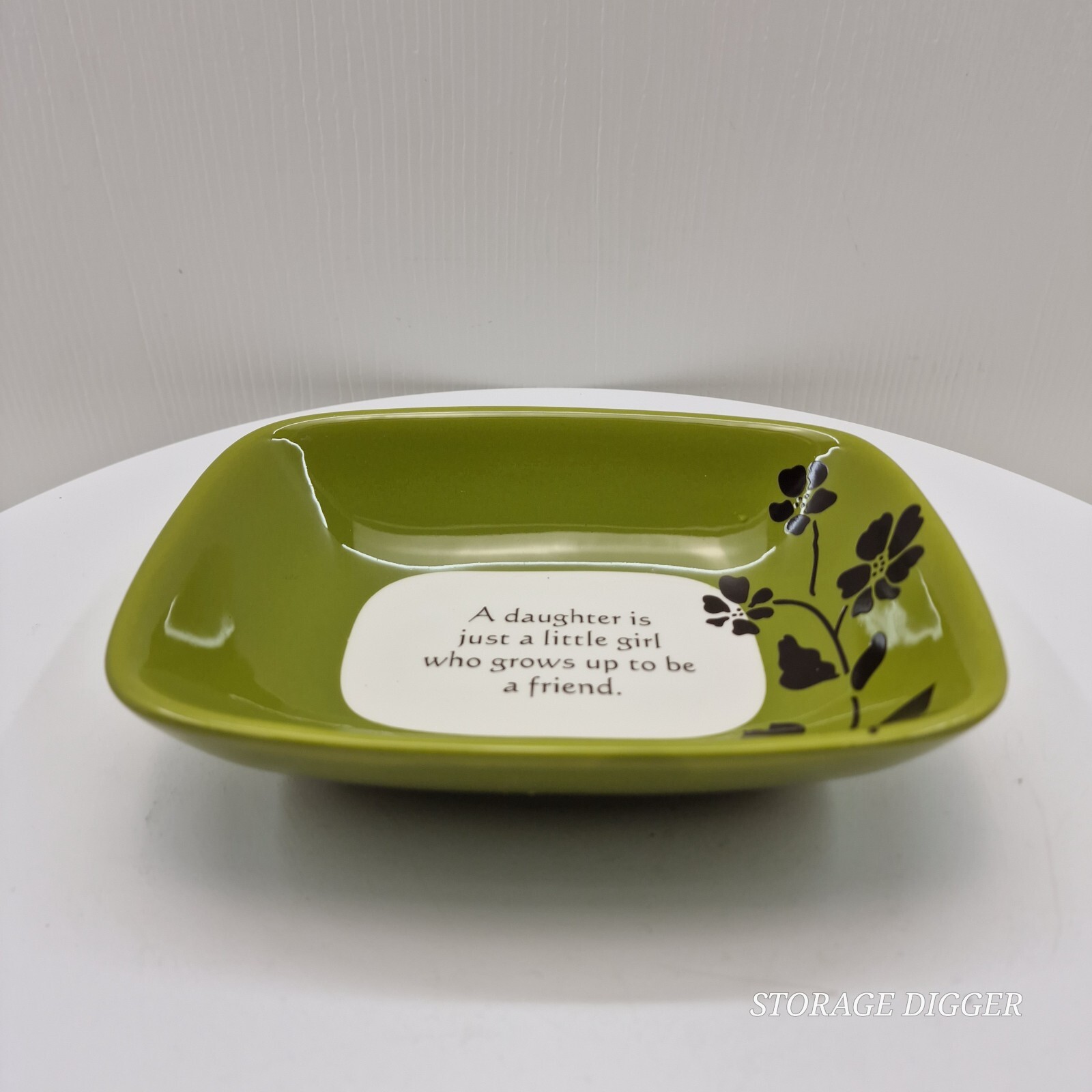 Vintage Elements by Plain Jane Green Porcelain &lsquo;A Daughter Is&rsquo; Candy Dish